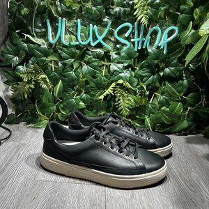 Kizik Vegas Black Gold Mens Athletic Sneaker Size 10 Leather